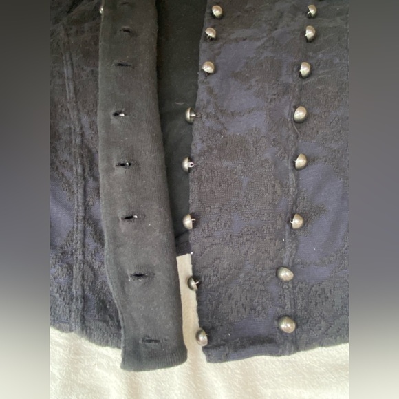 free people military button tapestry woven jacket sz. l - Picture 4 of 15